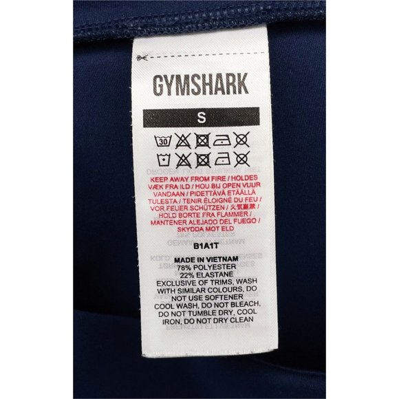 Gymshark Women’s Small Blue Stretch Leggings Yoga Workout Gym Athletic Sports - Picture 3 of 3